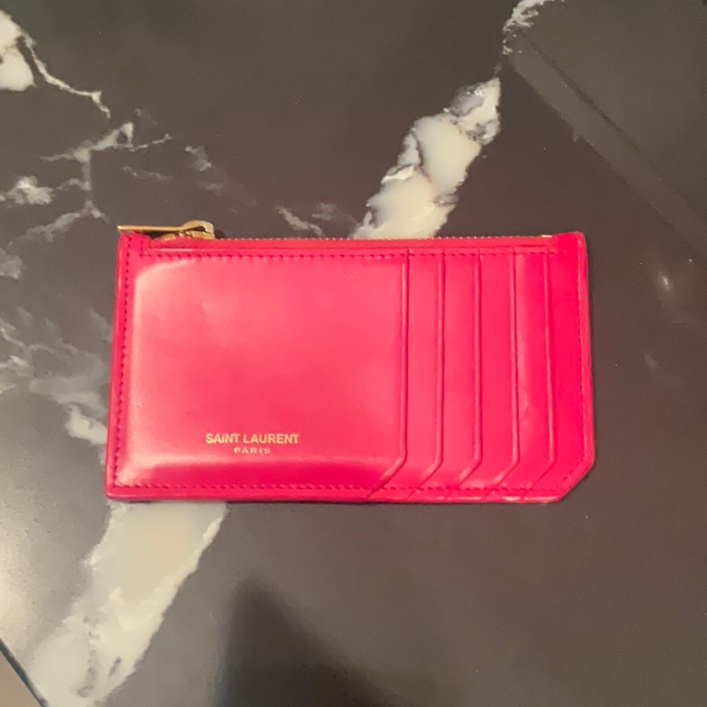 Saint Laurent Leather Slim 5 Card Case